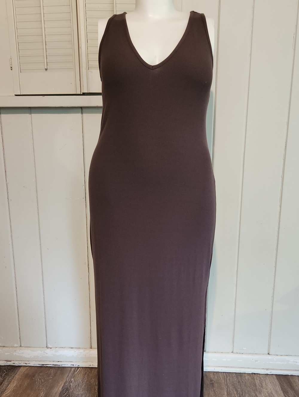 torrid Brown V-Neck Sleeveless Maxi Dress